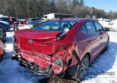 2020 Hyundai Elantra Limited from USA, damaged, VIN KMHD84LF8LU898227